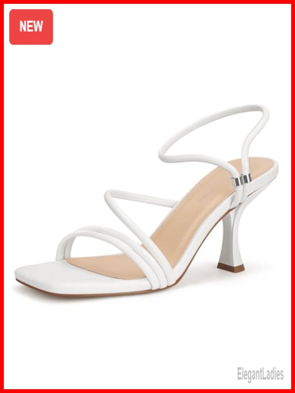 Strappy Kitten Heel Square Open Toe Ankle Strap Sandals Party Wedding